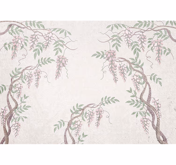 Delicate Floral Vines flower wall mural - TenStickers