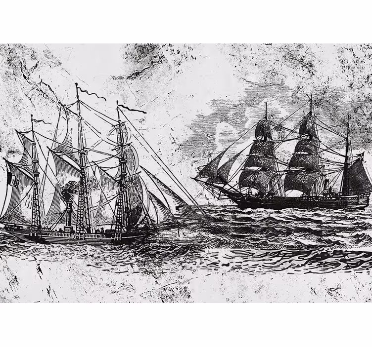 Vehicle wall mural of historic sailing ships - TenStickers