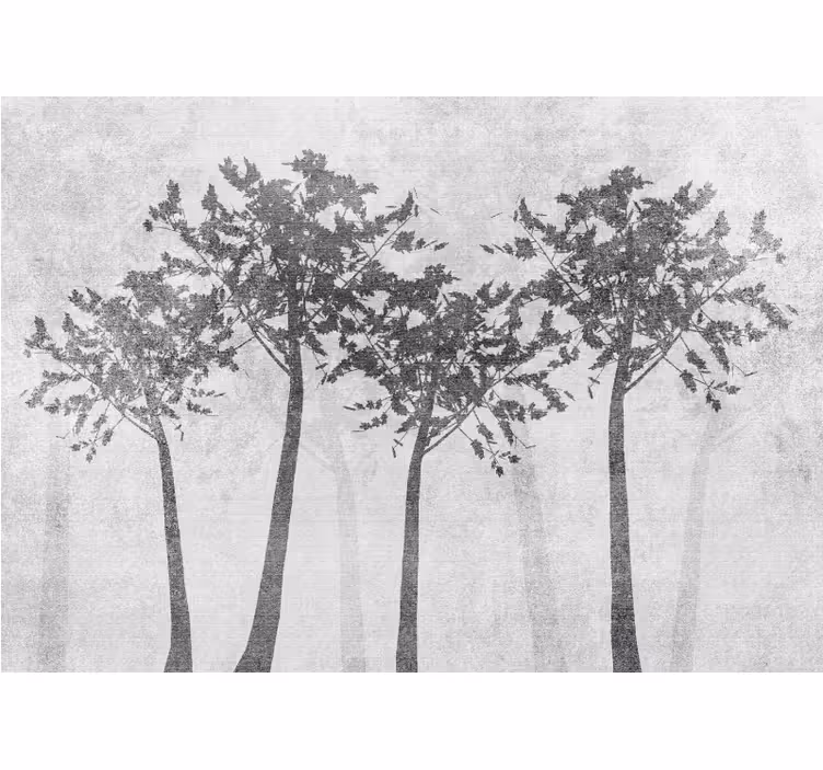 Scandinavian style trees shades tree mural - TenStickers