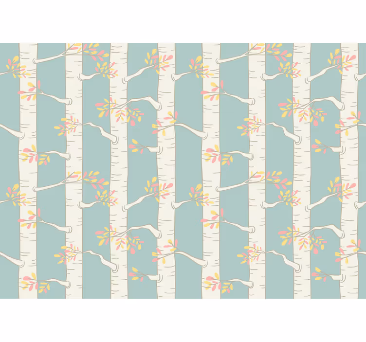 Tree wall mural birch tree design - TenStickers