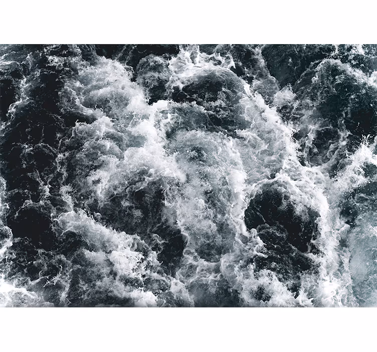 Churning ocean waves ocean wall mural - TenStickers