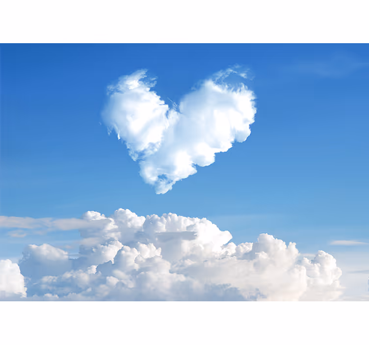 Sky Heart  Photography  Sky Wall Mural - TenStickers