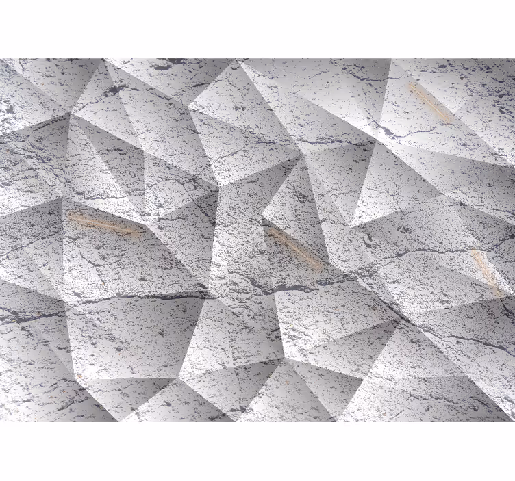 Texture wall mural in geometric stone design - TenStickers