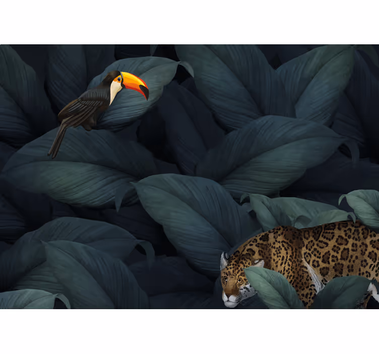 Jungle Night Forest Wall Mural - TenStickers