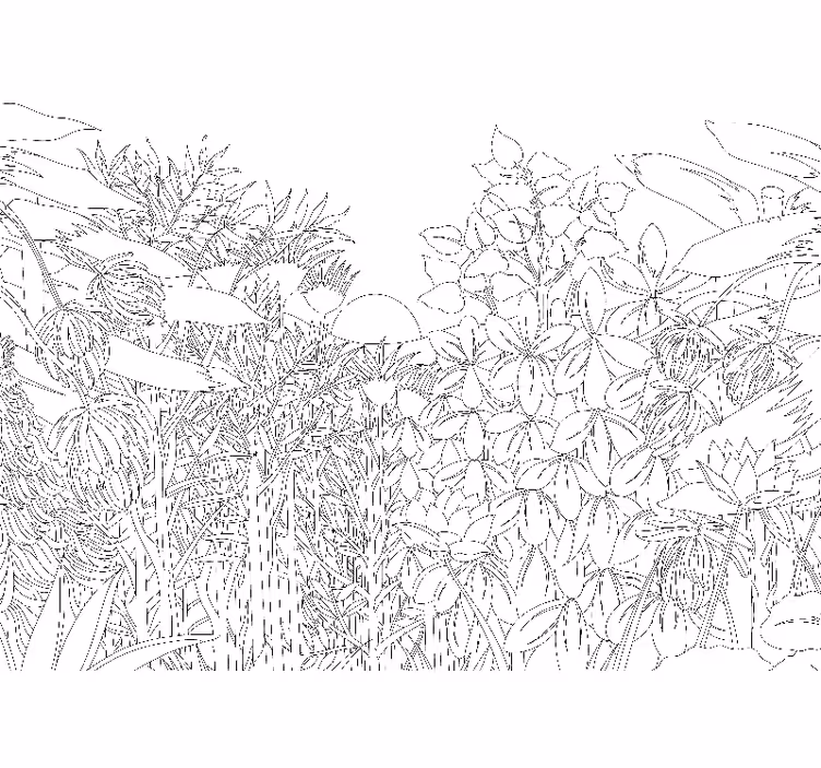 Flower wall mural floral nature design - TenStickers