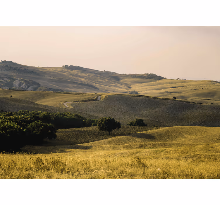 Landscape wall mural rolling hills scenery - TenStickers