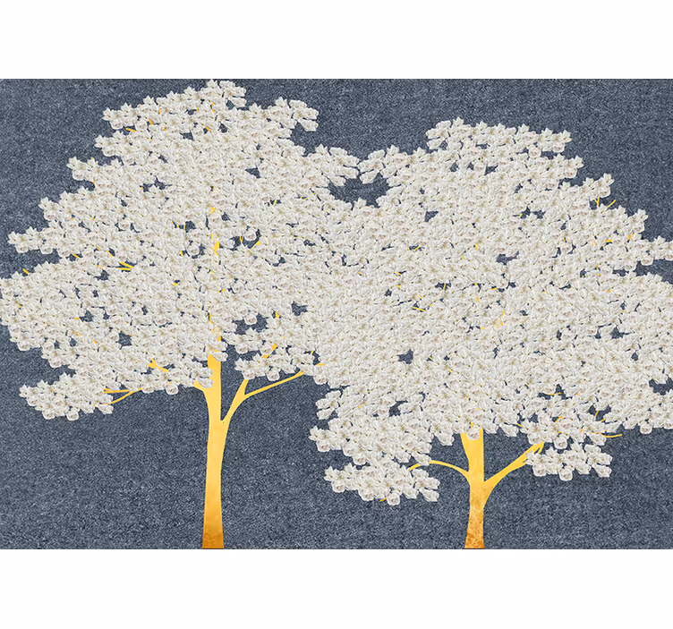 Tree wall mural elegant tree silhouettes - TenStickers