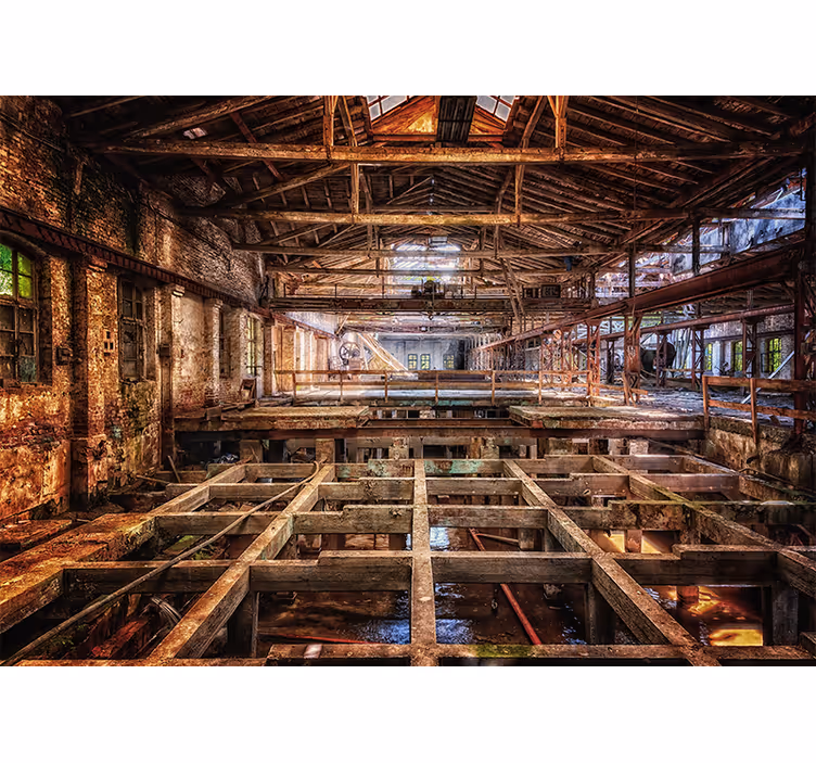 Industrial Building Interior modern wall mural - TenStickers