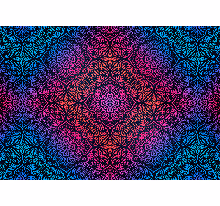 Mandala wall mural elaborate circular designs - TenStickers