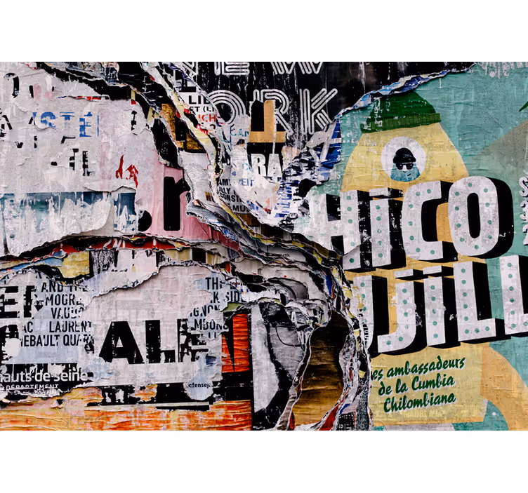 Urban Street Collage graffiti wall mural - TenStickers