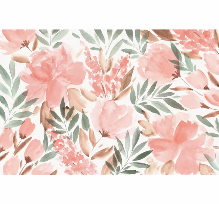 papier peint panoramique florale panorama wall mural - TenStickers