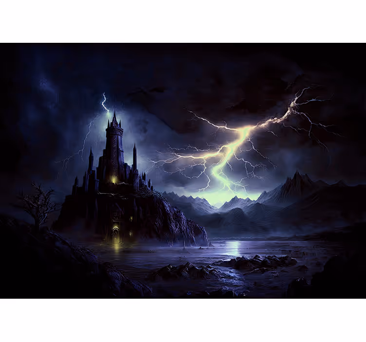 Dark Castle and Storm Dark wall mural - TenStickers