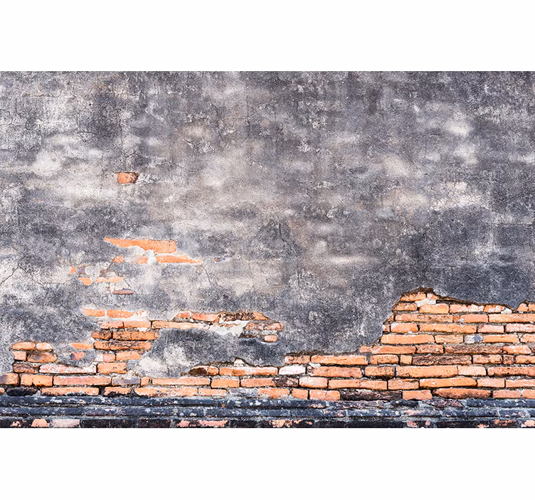 Muro grungeGrunge Wall brick wall mural - TenStickers