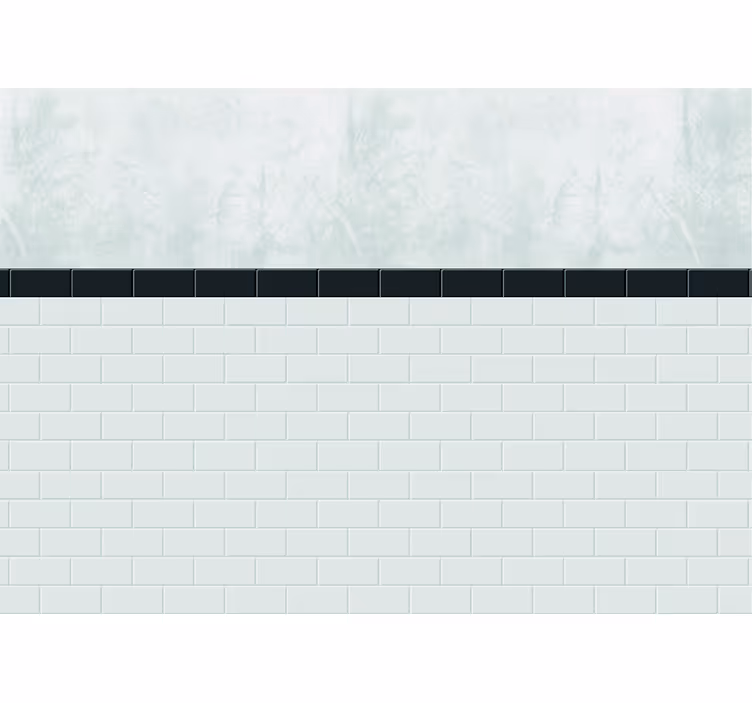 White Tiles texture wall mural - TenStickers