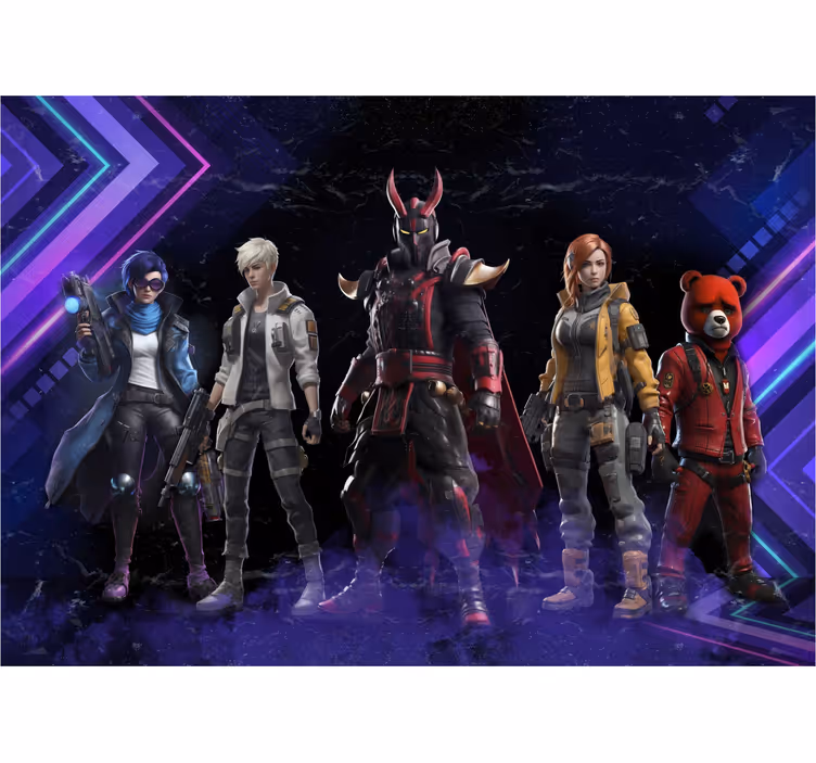 Futuristic characters teenage wall mural - TenStickers