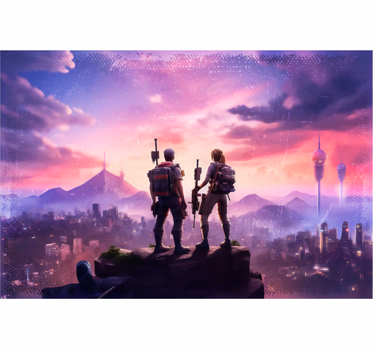 Characters in adventure teenage wall mural - TenStickers