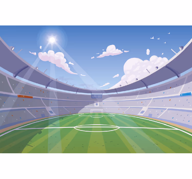 Football Field Kids Wall Mural - TenStickers
