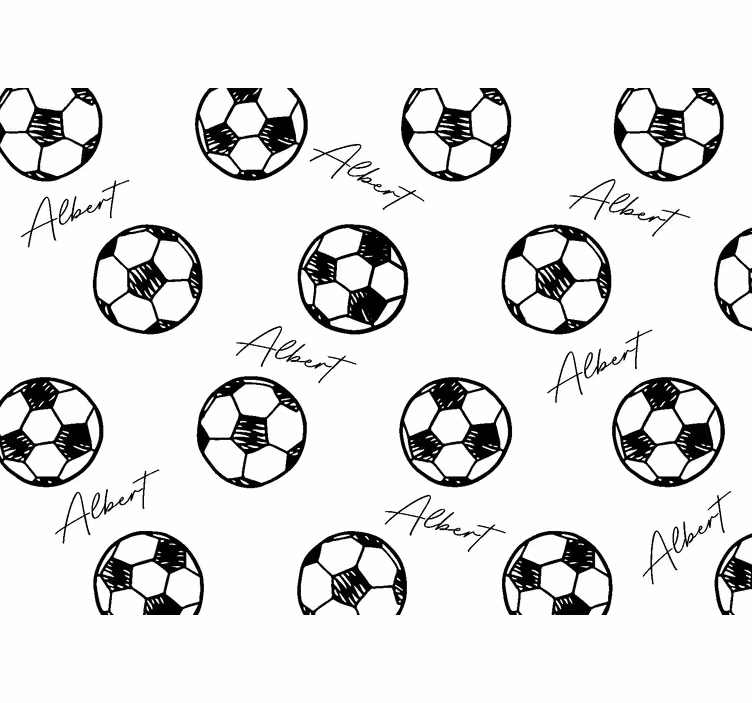 Football With Name Children's Wall Mural - TenStickers