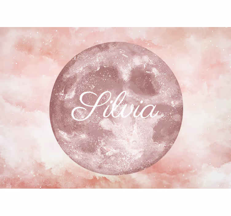 Moon With Name Kids Wall Murals - TenStickers