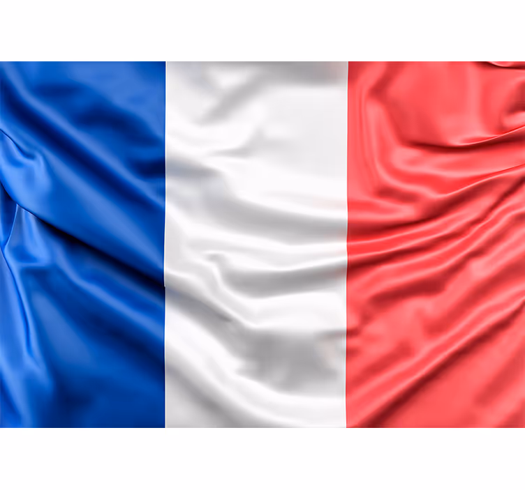 French flag design wall mural - TenStickers