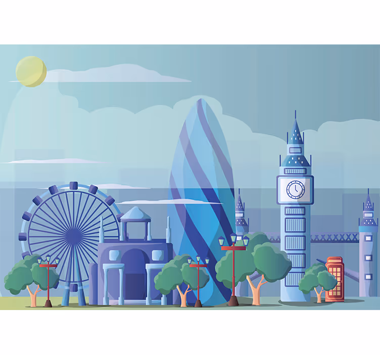 London wall mural london nursery artwork - TenStickers