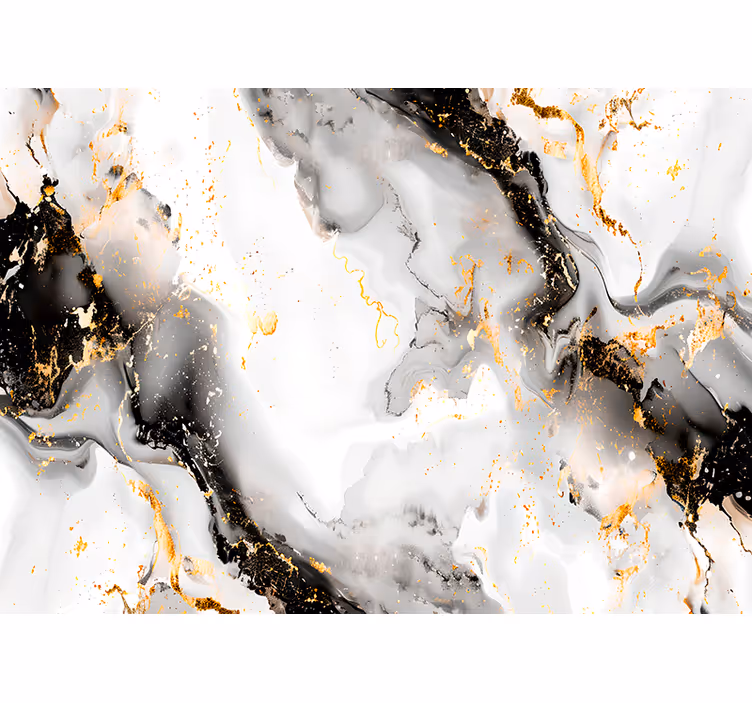 Black and white pattern abstract wall mural - TenStickers