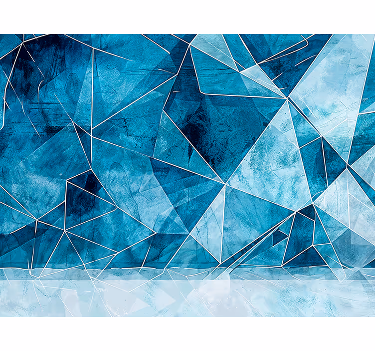 Fractured azure texture wall mural - TenStickers