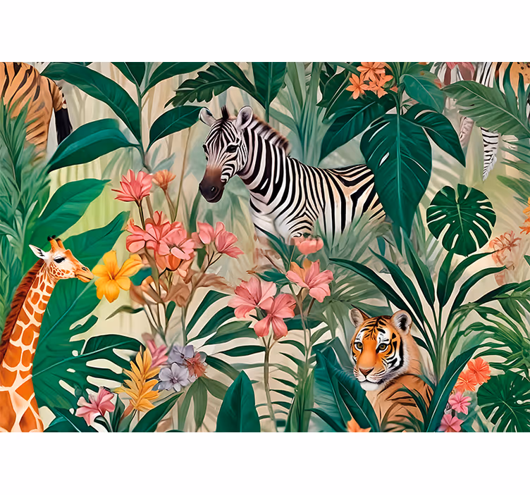 Nature explosion animal wall mural - TenStickers