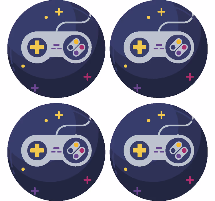Game over video game drink coaster - TenStickers