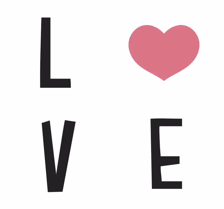 Love text modern coasters - TenStickers