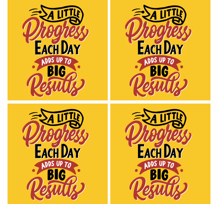 Motivation Quote text coasters - TenStickers