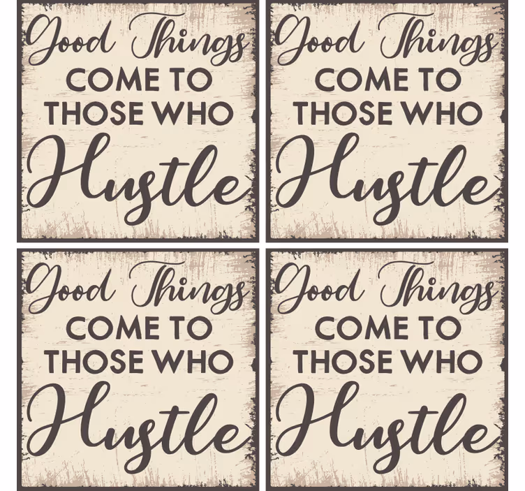 Text coasters inspirational quote design - TenStickers