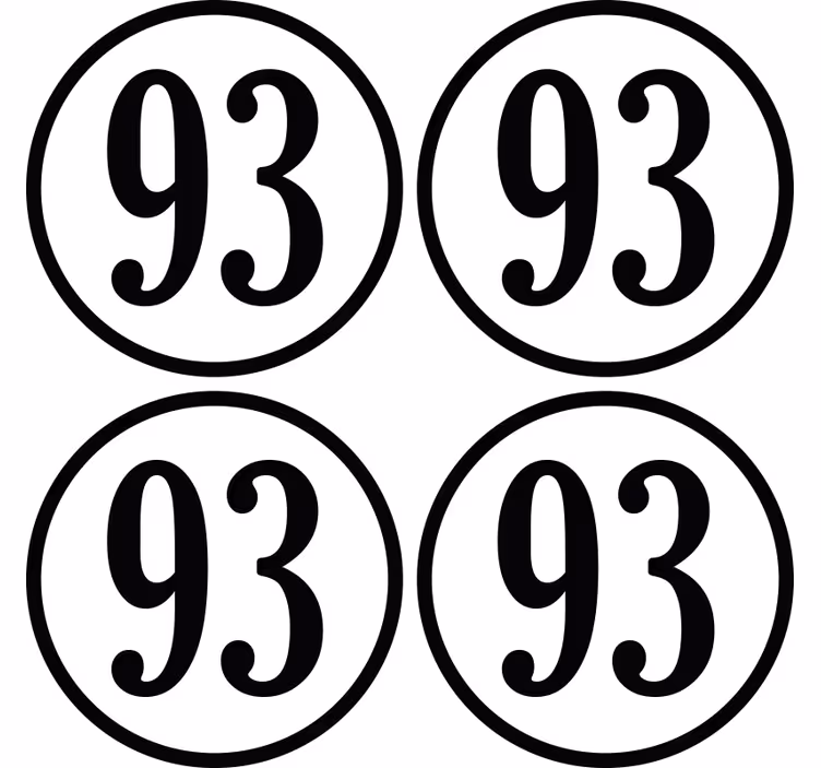 Custom number round personalised coasters - TenStickers