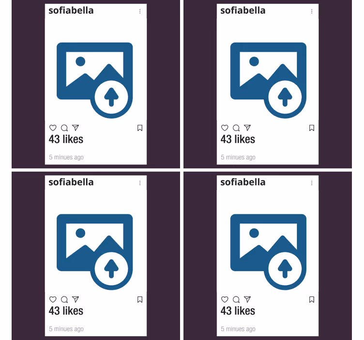 Instagram with photo and text custom coasters - TenStickers