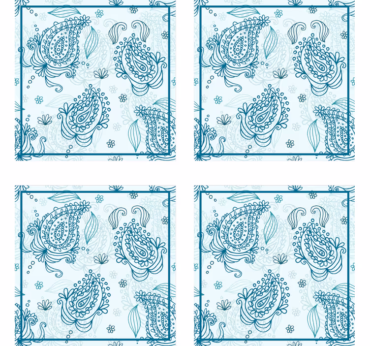 Floral print motif coasters - TenStickers