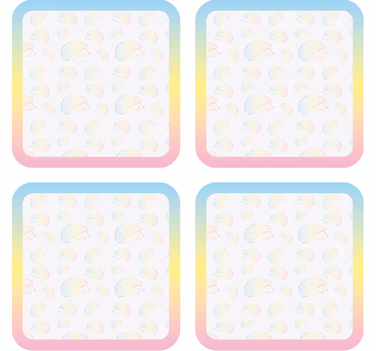 Personalizable coasters with colorful jellyfish design - TenStickers