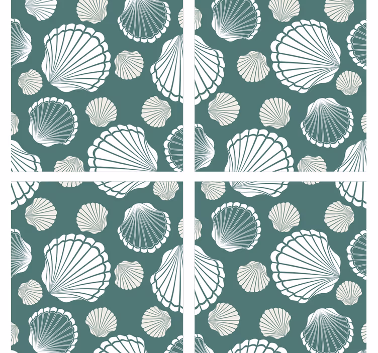 Coasters with seashell pattern overlay - TenStickers