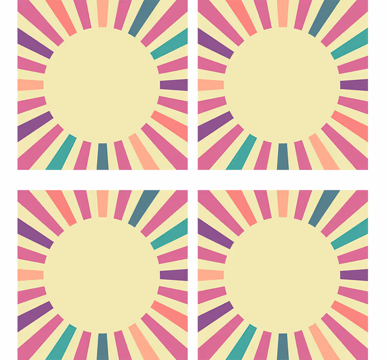 Modern coasters with geometric circle design - TenStickers