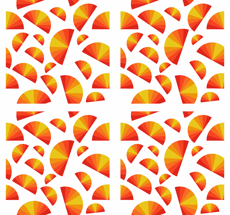 Coasters with geometric fan designs - TenStickers