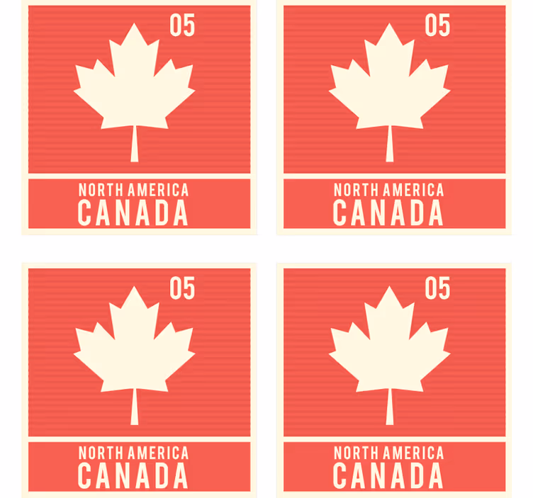North America vintage coaster - TenStickers