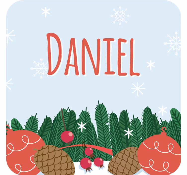 Christmas coasters festive pinecone ornaments - TenStickers