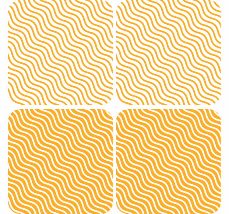 Coasters with wavy pattern surface - TenStickers