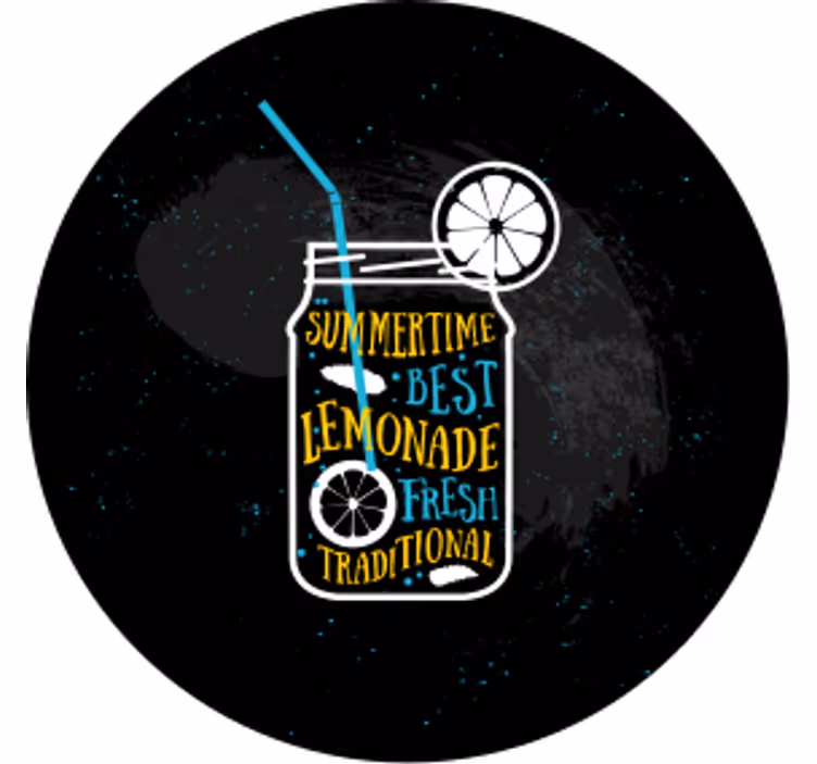 Modern coasters refreshing lemonade jar - TenStickers