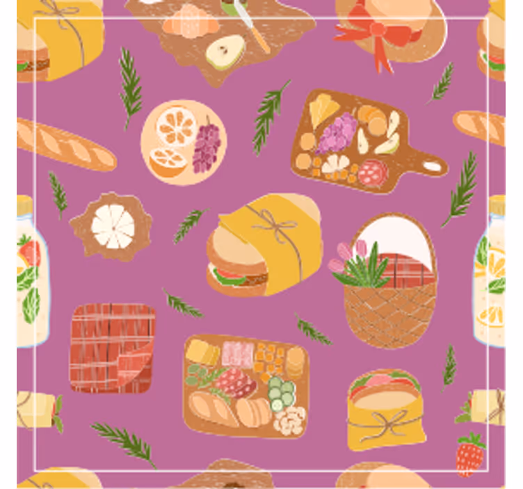 Watercolor food and drink more coasters - TenStickers