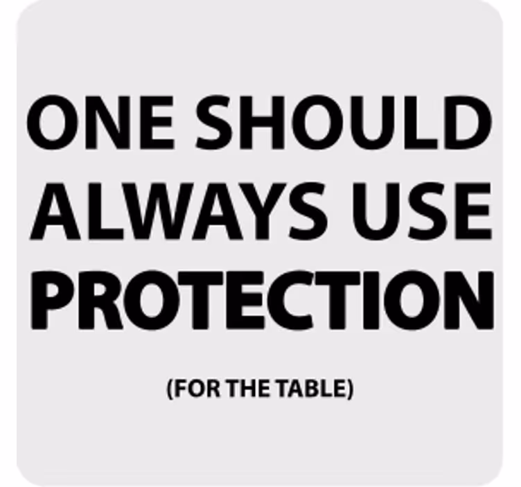 Text coasters bold text reminder - TenStickers