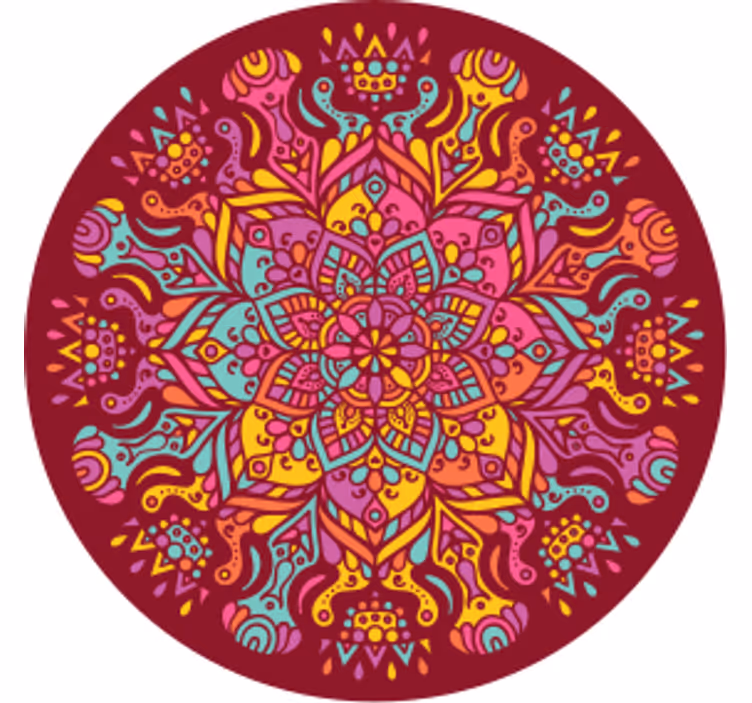 Geek coasters with vibrant botanical design - TenStickers
