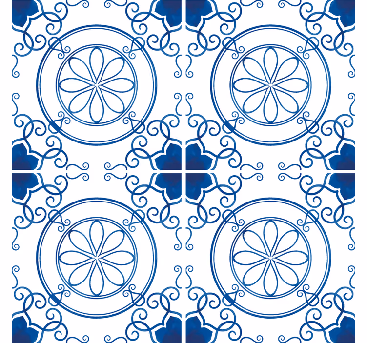 Coasters with detailed floral designs - TenStickers