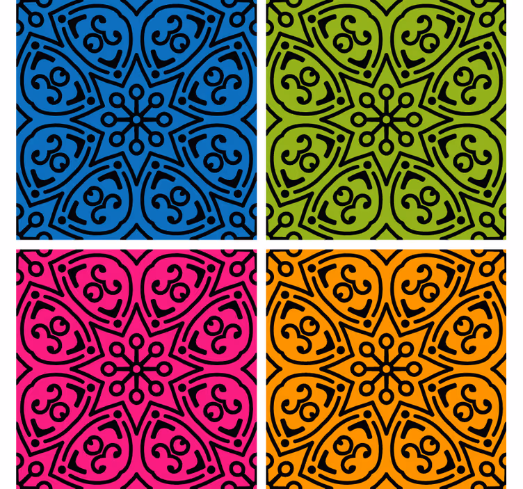 Mandala patterns tile coasters - TenStickers