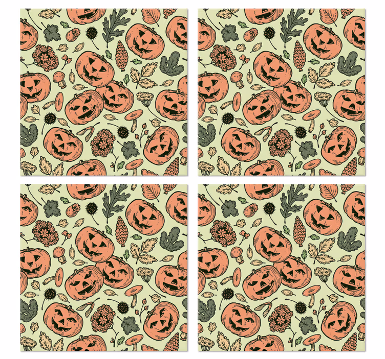 Pumpkins  halloween coaster - TenStickers