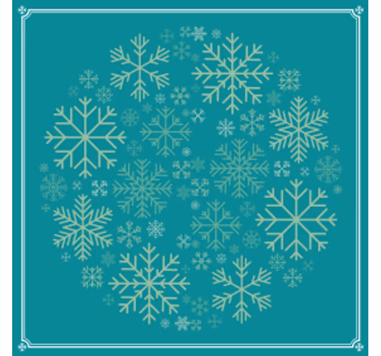 Christmas coasters snowflake patterned set - TenStickers